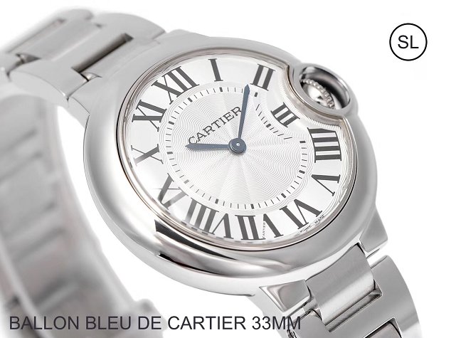 Cartier ballon bleu de quartz watch steel W6920084 silver