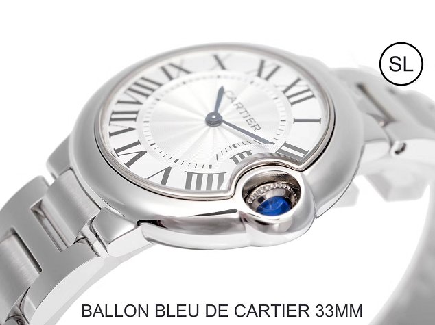 Cartier ballon bleu de quartz watch steel W6920084 silver