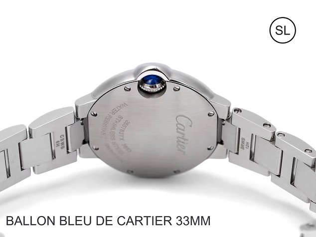 Cartier ballon bleu de quartz watch steel W6920084 silver