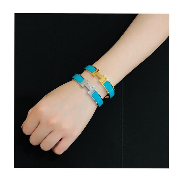 Hermes clic H bracelet H700001 lake blue