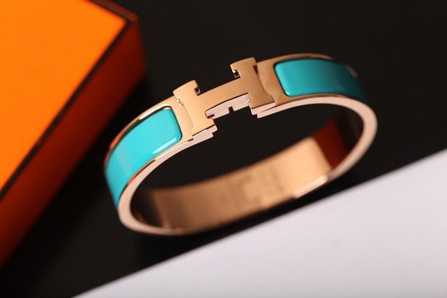 Hermes clic H bracelet H700001 lake blue