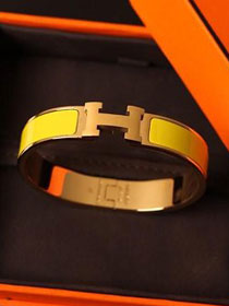 Hermes clic H bracelet H700001 lemon yellow