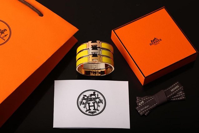 Hermes clic H bracelet H700001 lemon yellow