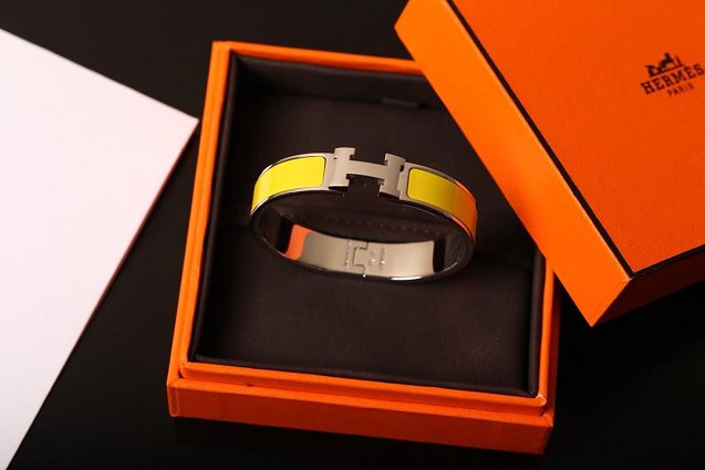 Hermes clic H bracelet H700001 lemon yellow