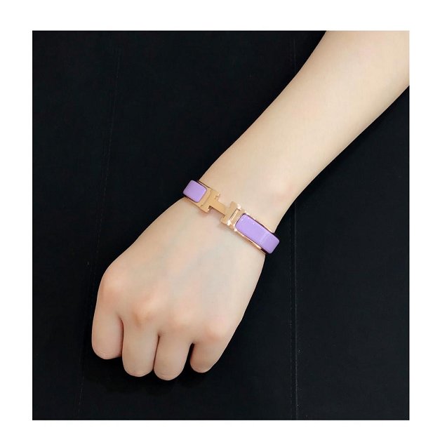 Hermes clic H bracelet H700001 purple