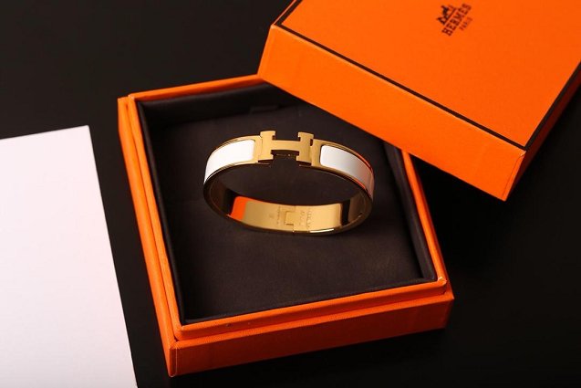 Hermes clic H bracelet H700001 white