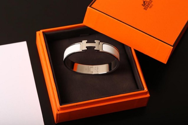 Hermes clic H bracelet H700001 white