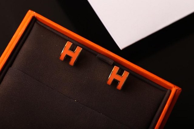 Hermes top quality H earrings H217599 orange