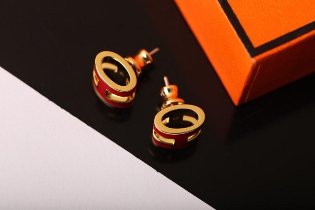 Hermes top quality H earrings H217599 red