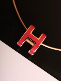 Hermes top quality H pendant H216335 rose red