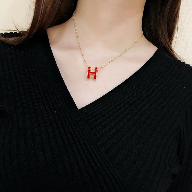 Hermes top quality H pendant H216336 rose red