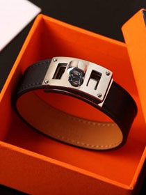 Herems togo leather kelly bracelet H109028 black