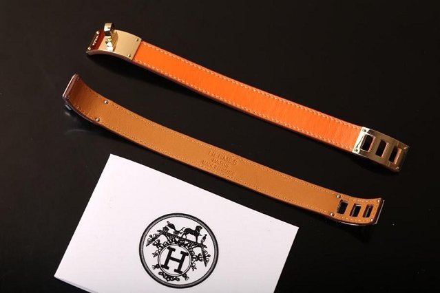 Herems togo leather kelly bracelet H109028 orange