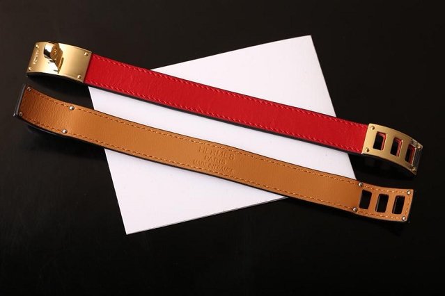 Herems togo leather kelly bracelet H109028 red