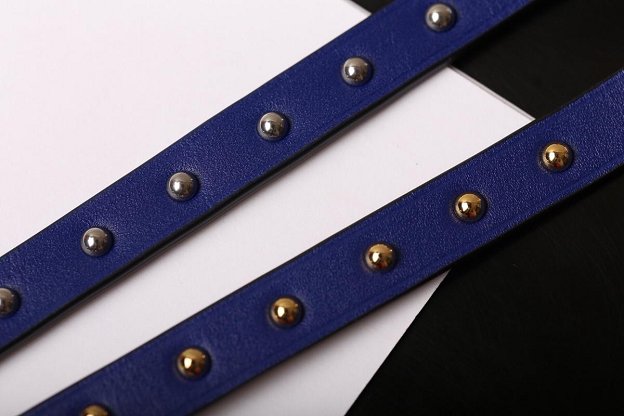 Herems togo leather kelly bracelet H109028 blue