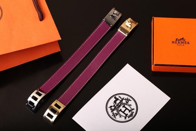 Herems togo leather kelly bracelet H109028 purple