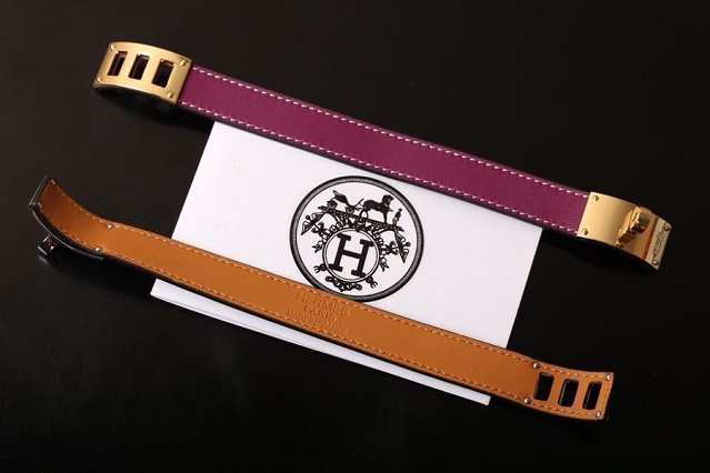 Herems togo leather kelly bracelet H109028 purple