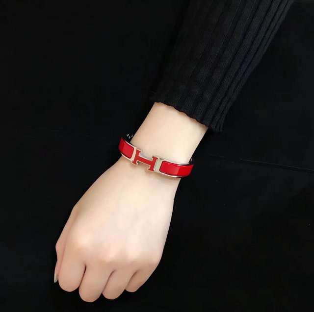 Hermes clic H bracelet H700002 red