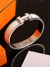 Hermes clic H bracelet H700002 white