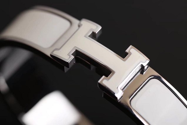 Hermes clic H bracelet H700002 white