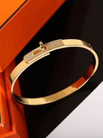 Hermes kelly diamond bracelet H071635