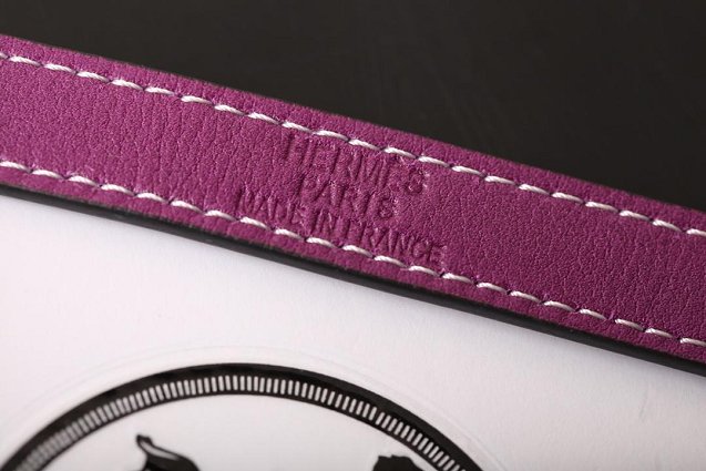 Hermes togo leather kelly double tour bracelet H064642 purple