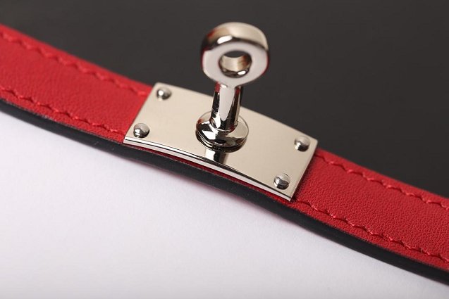 Hermes togo leather kelly double tour bracelet H064642 red