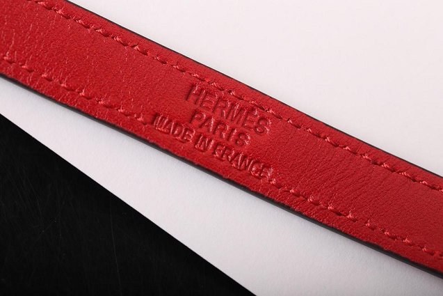 Hermes togo leather kelly double tour bracelet H064642 red