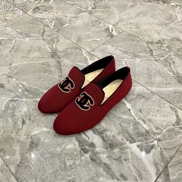  CC fabric loafers G32948 bordeaux