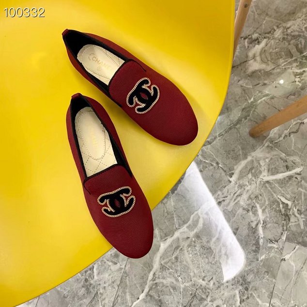  CC fabric loafers G32948 bordeaux