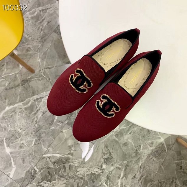  CC fabric loafers G32948 bordeaux