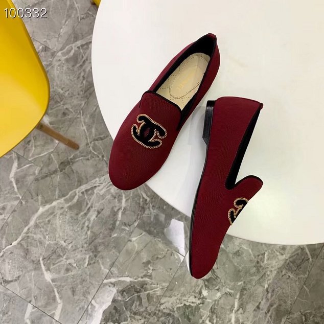  CC fabric loafers G32948 bordeaux