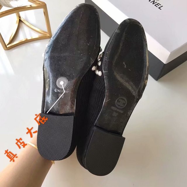 2019 CC tweed loafers G34787 black