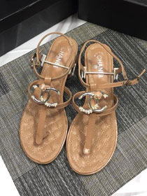 CC original calfskin sandals G34757 apricot