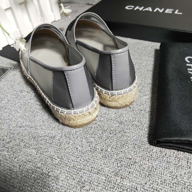 CC mesh & grosgrain espadrilles G34431 grey