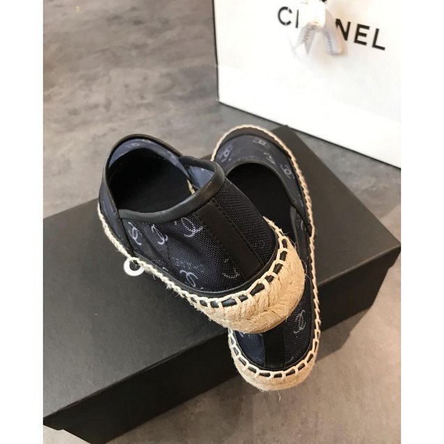 CC mesh & grosgrain espadrilles G34651 black