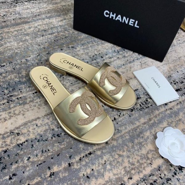 CC original calfskin mules G34682 gold