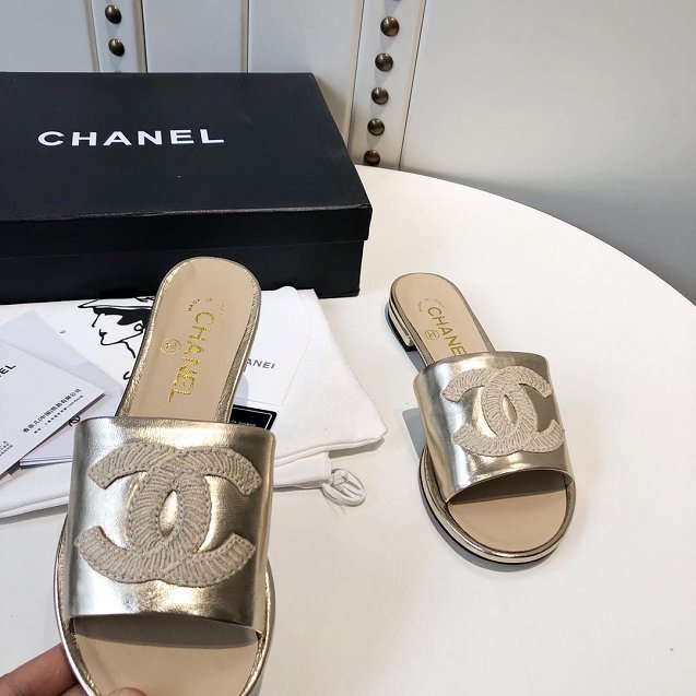 CC original calfskin mules G34682 gold