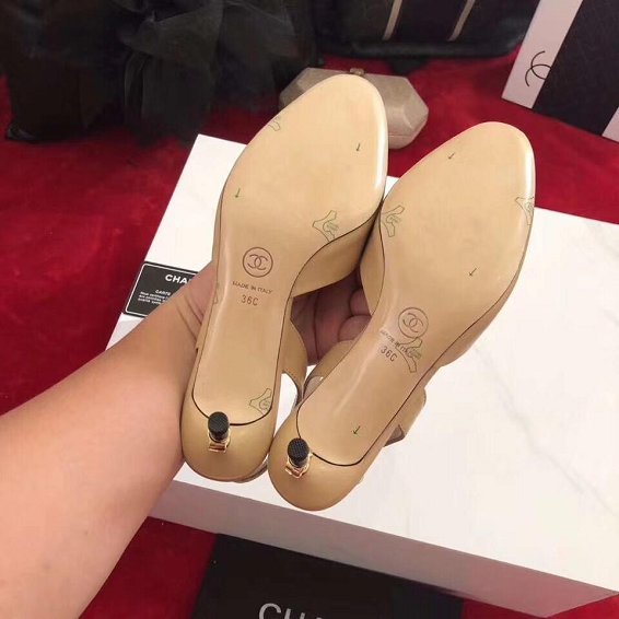 CC original lambskin slingbacks G31317 apricot