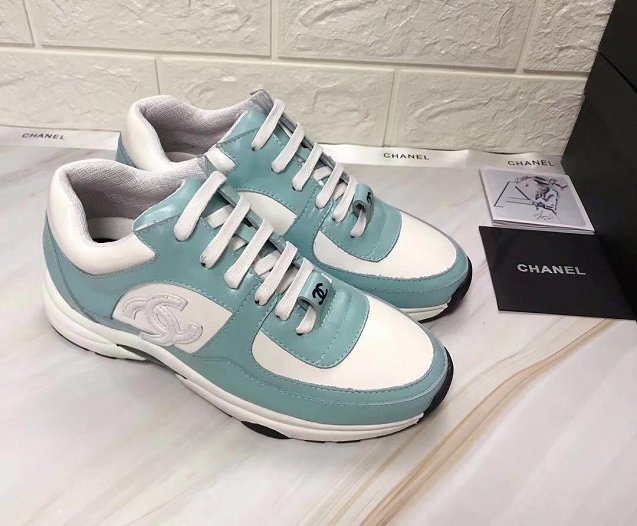 2019 CC calfskin sneakers G34361 light blue