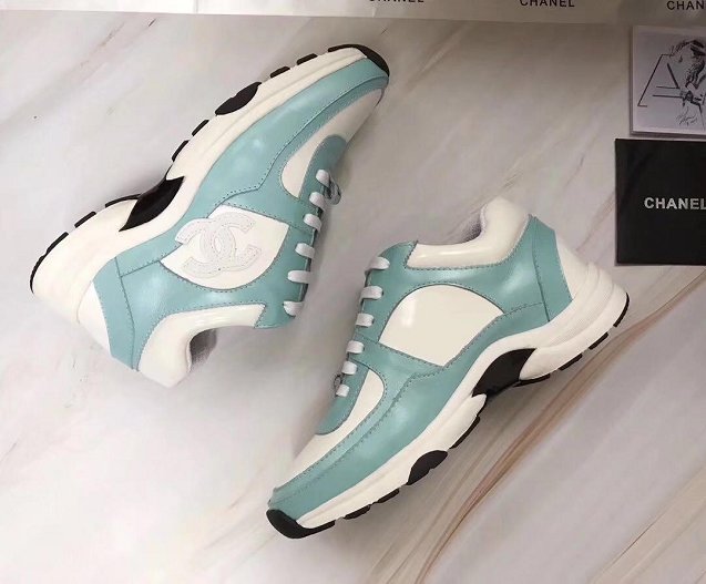 2019 CC calfskin sneakers G34361 light blue