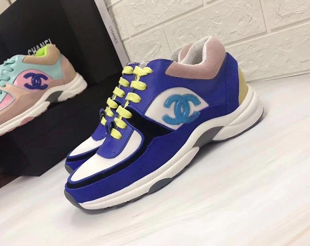 2019 CC calfskin sneakers G34361 royal blue