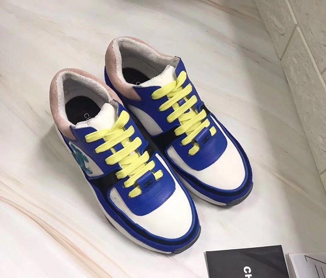 2019 CC calfskin sneakers G34361 royal blue