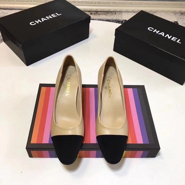 CC original lambskin pumps G34887 apricot