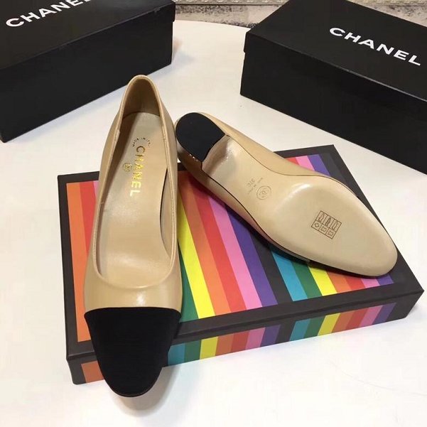 CC original lambskin pumps G34887 apricot