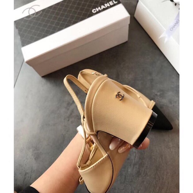 CC original lambskin slingbacks G31320 apricot