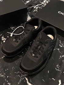 2019 CC suede calfskin sneakers G34362 black