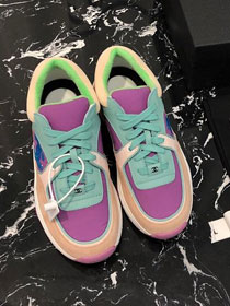 2019 CC suede calfskin sneakers G34362 purple&green