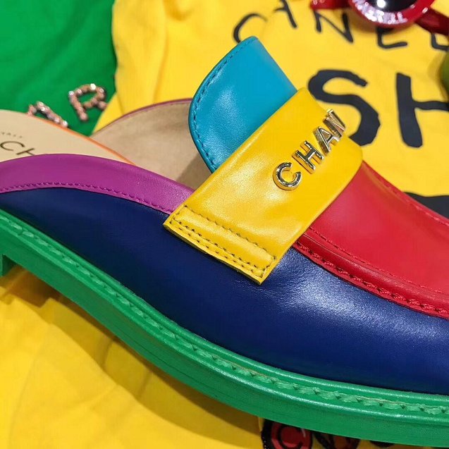 2019 CC calfskin pharrell mules G29289 multicolor