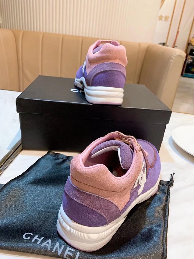 CC original suede calfskin sneakers G34368 purple